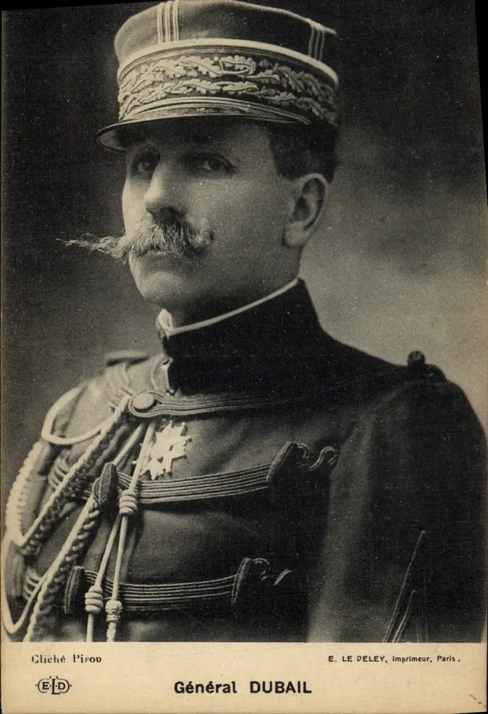 Geral Dubail — retrato militar — E. LE DELEY, impressor, Paris - Frente