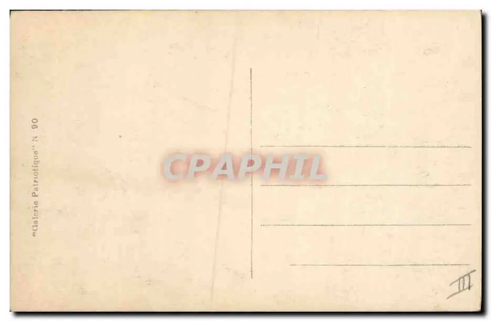 Feld-Maréchal Sir John French — Généralissime — Photographe P. Hainer, Paris, N° 90 - Verso