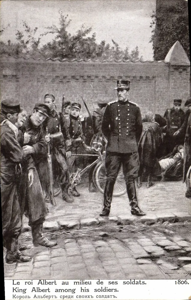 König Albert zwischen seinen Soldaten — 1806 — patriotische Ausgabe - Vorderseite