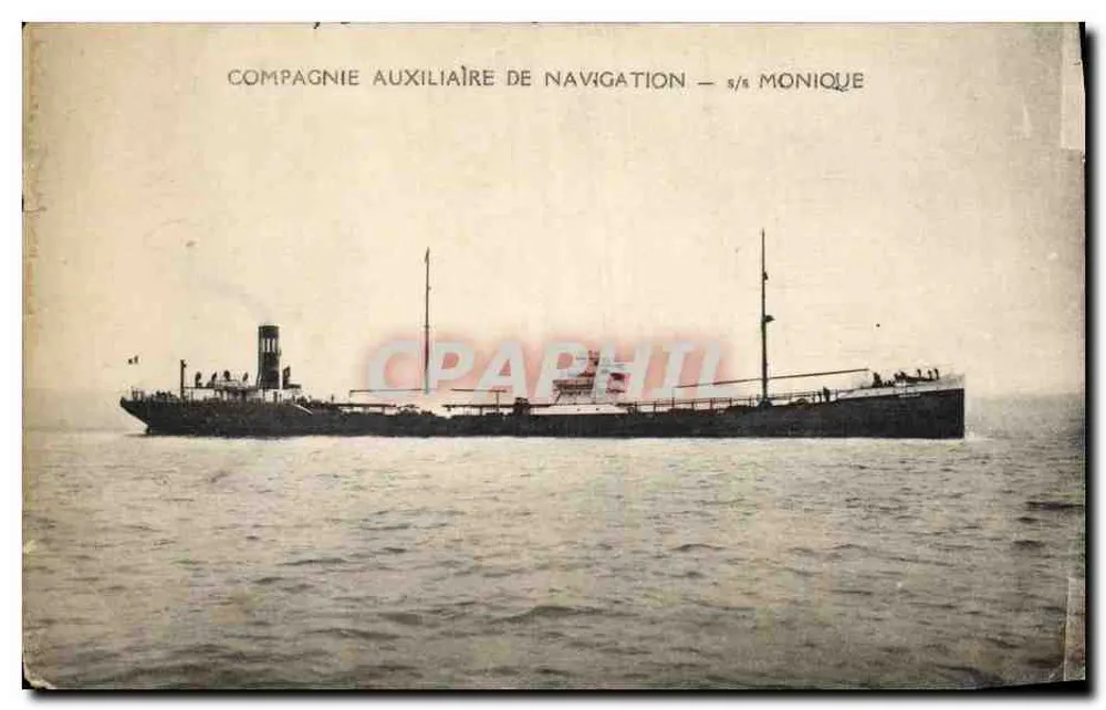 Navire s/s Monique — Compagnie Auxiliaire de Navigation — éditeur inconnu - Vorderseite