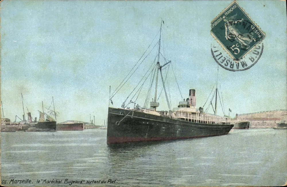 Marseille — das "Maréchal Bugeoud" verlässt den Hafen — Verlag Aqua-Photo, n°66 - Vorderseite