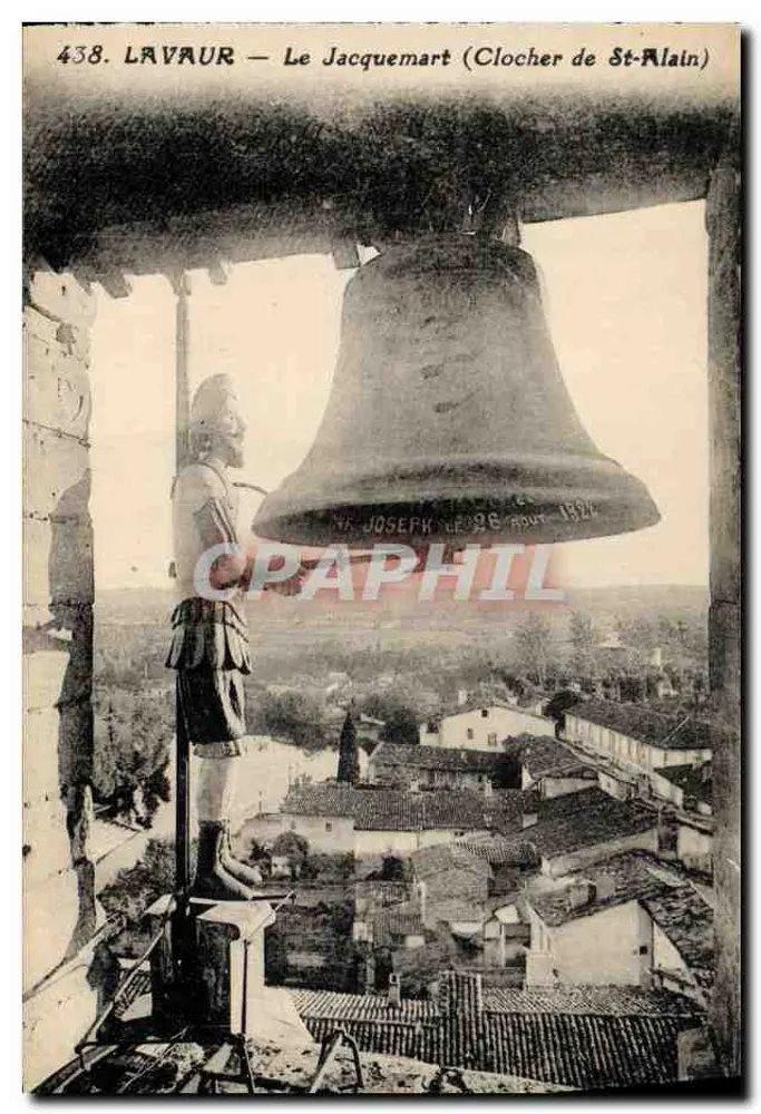 Lavaur — Ansicht des Kirchturms von Saint-Alain (Jacquemart) — CPHAPHIL n°438 - Vorderseite