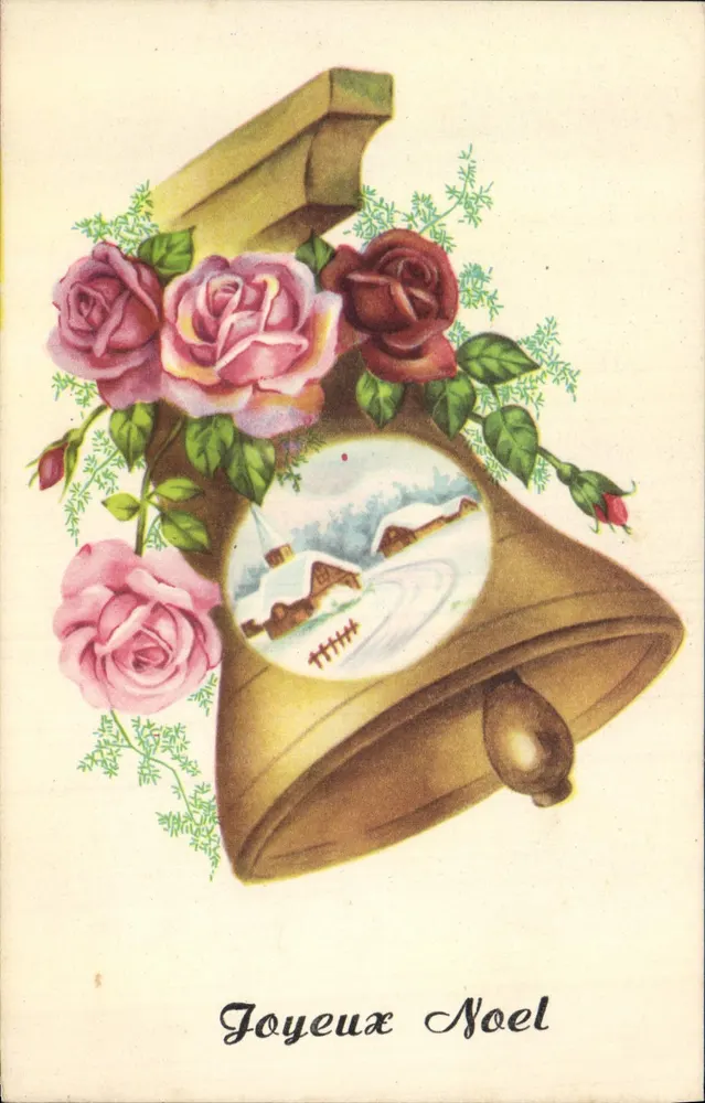 Belle de Noël — rosas e sininho — Éditions Chronophote, Lyon - Frente