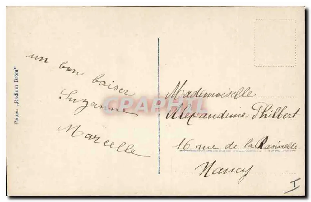 Dois crianças perto de uma campainha — cena invernal — editor Papie, n° 9894-1 - Verso