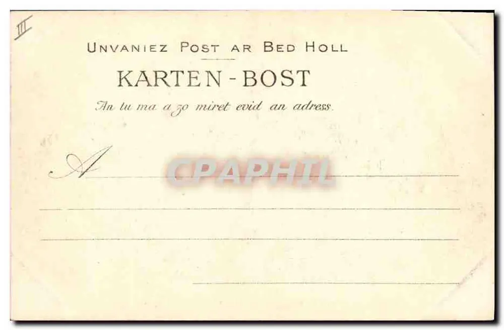 A Voz do Leito Fechado — Th. Bétel — Cena VI, « O Burde » — Coleção WILLIAMS, Quimper - Verso