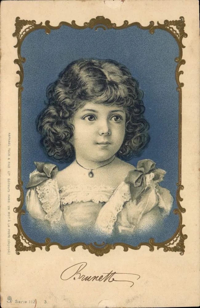 Brannette — Retrato de criança — Raphael Tuck & Fils, Série 112 - Frente