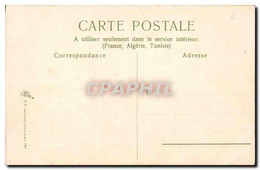Folha de trevo de quatro folhas — Boa festa — K.E. Éditions Paris 257 - Verso