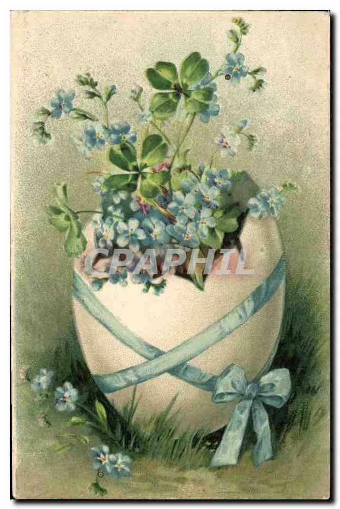 Ovo decorado com flores — Episódio de Páscoa — editor não visível - Frente