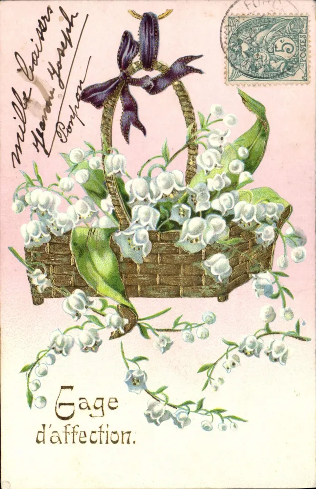 Lilienkorb — Zeichen der Zuneigung — Ausgabe E.D.B. - Vorderseite