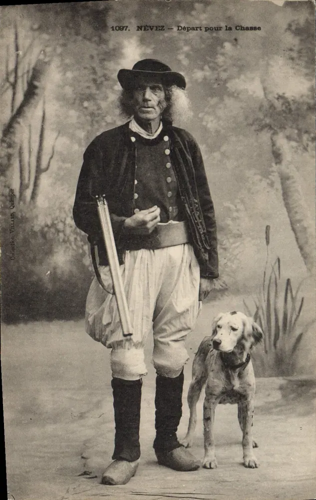 Névez — Abreise zur Jagd — Sammlung Villand, Quimper - Vorderseite