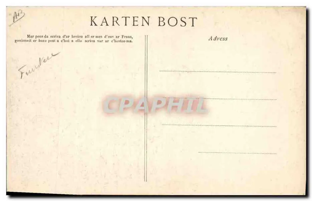 Névez — Abreise zur Jagd — Sammlung Villand, Quimper - Rückseite