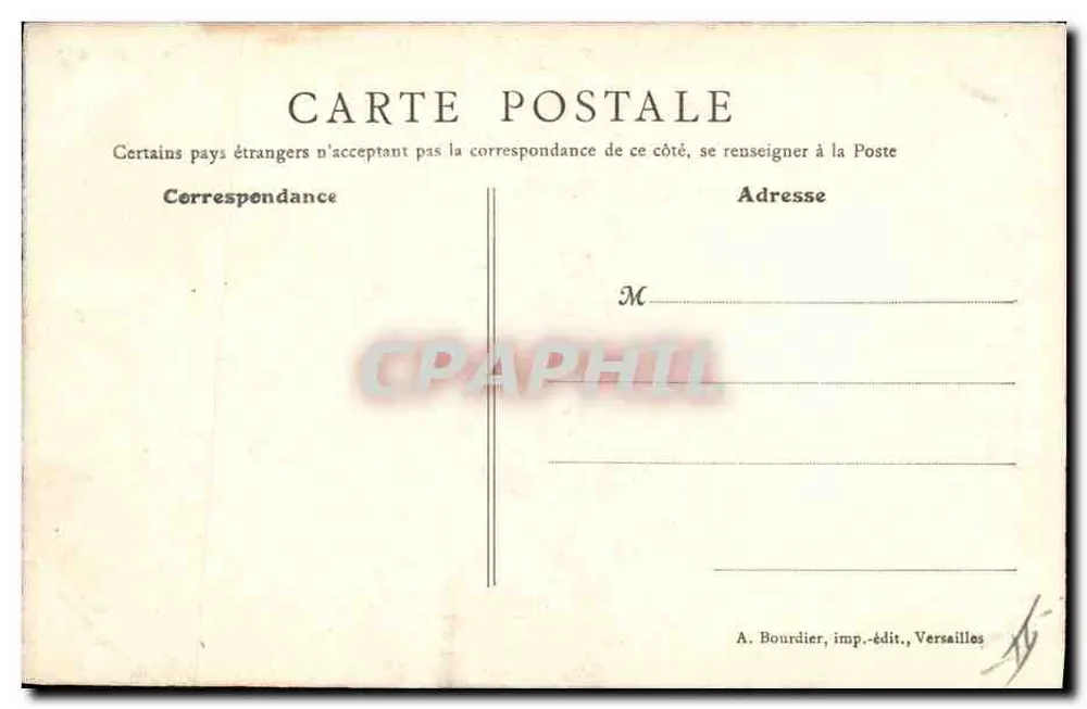 La Celle-les-Bordes — Petit Salon des Massacres — A. Bourdier, Verlag, Versailles - Rückseite