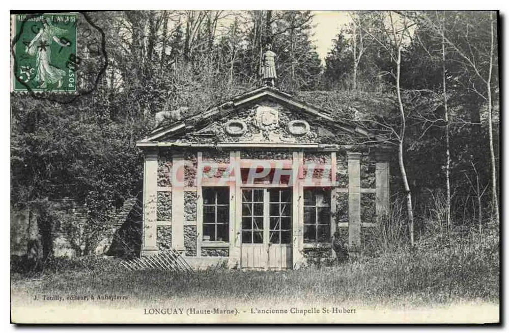 Longuay (Haute-Marne) — De oude Kerk van Sint Hubertus — J. Tonilly, uitgever, te Aubepierre - Voorkant