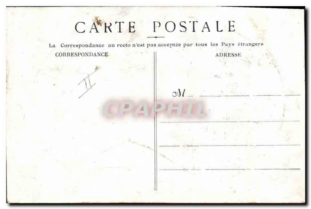 Mulher conduzindo um carruagem a cavalo — cães aos seus pés — editor não identificado - Verso