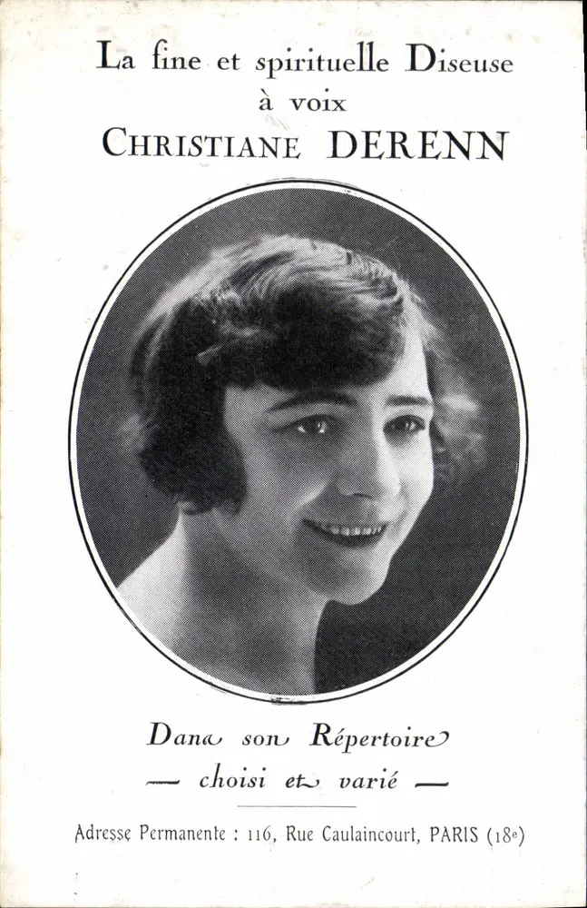 Christiane Derenn — Sopran — Unbekannter Verlag - Vorderseite