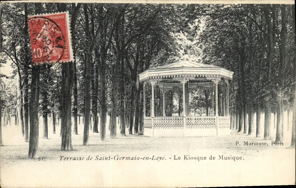 Terrasse von Saint-Germain-en-Laye — Das Musikkiosk — P. Marmuse, Paris - Vorderseite