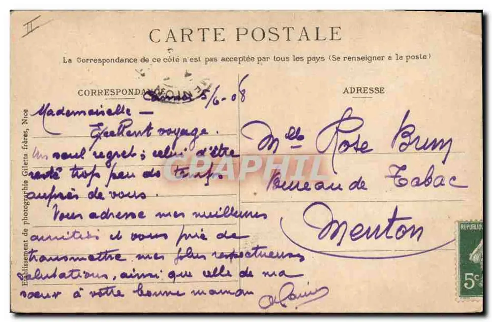 CANNES — Kiosque da Música — Coleção Artística, Edição 447 - Verso