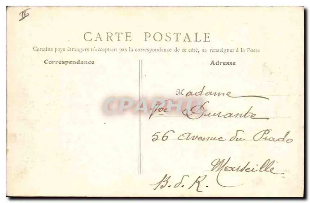 Pau - Estátua de Henri IV, Praça Real — editor desconhecido, n° de série 12 - Verso
