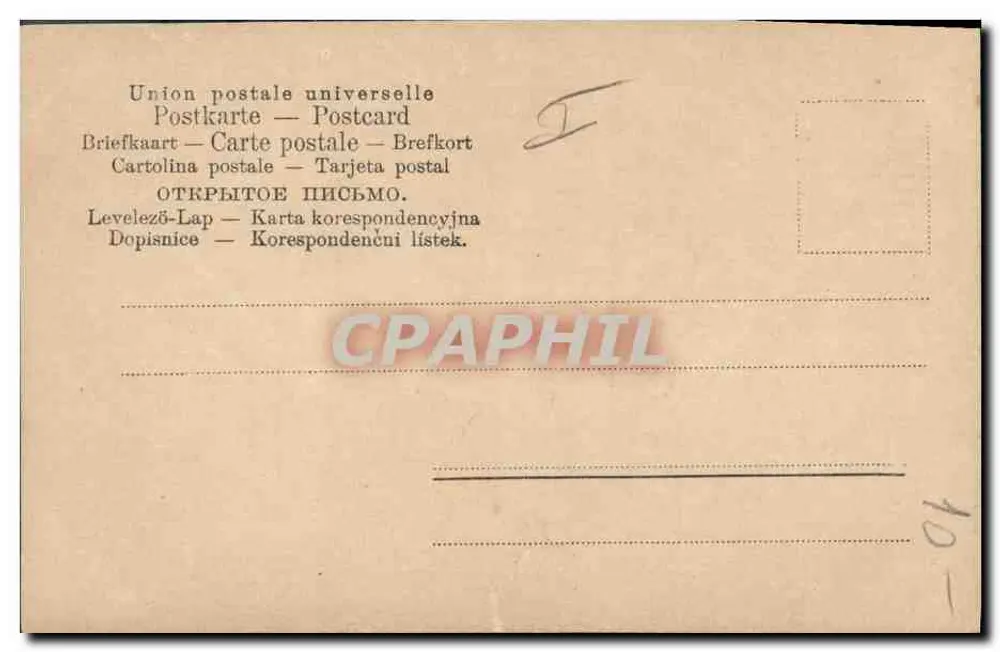 Junge Frau mit Mandoline — handschriftlicher Text — Nr. 10 - Rückseite
