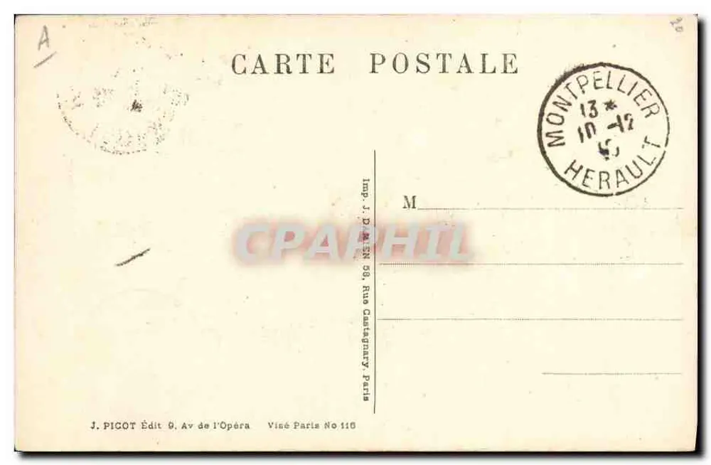 Mulher com capa de pele segurando um buquê de hortência — Editor J. Picot, Paris — Série n°110 - Verso