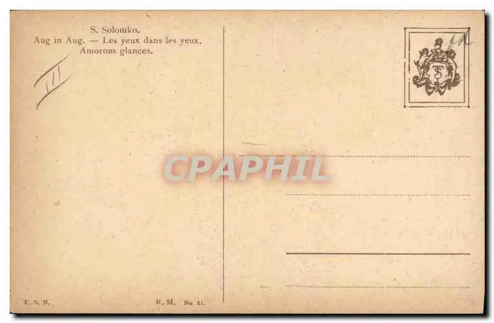 S. Solomko — Les yeux dans les yeux, Amoroux glances — R.M. Nr. 41 - Rückseite