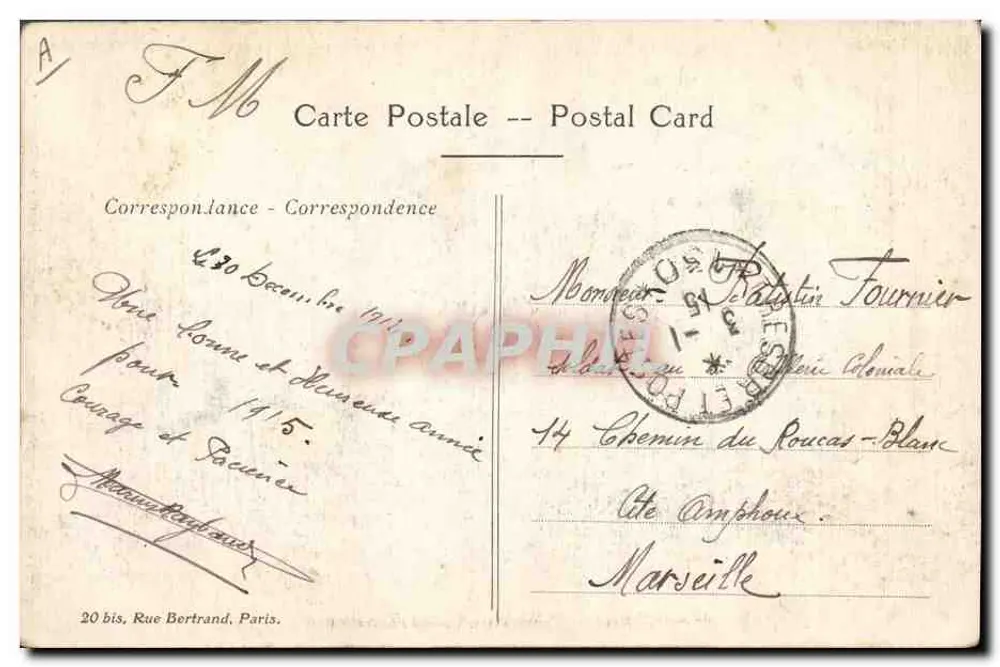 Guerra de 1914 — Geral C. de Castelnau — H.B. - Verso