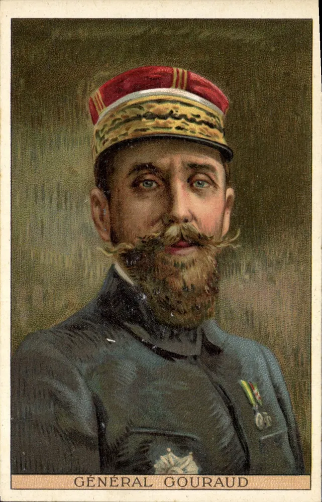 Geral Gouraud — retrato militar — editor não visível, número de série não visível - Frente