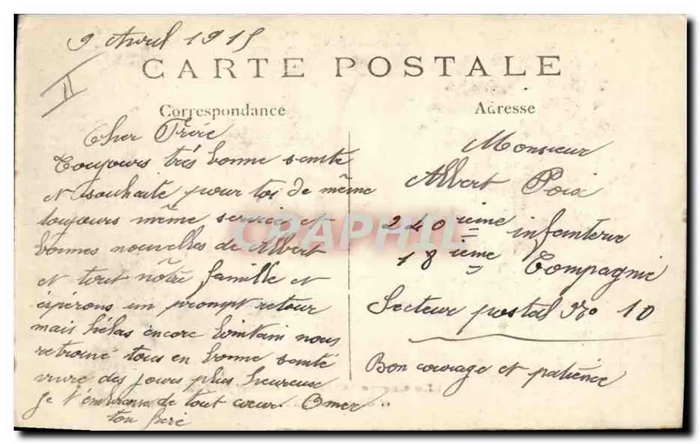 Geral Poincaré e Geral de Castelnau — A Guerra 1914-15 — J. C. Paris n°500 - Verso