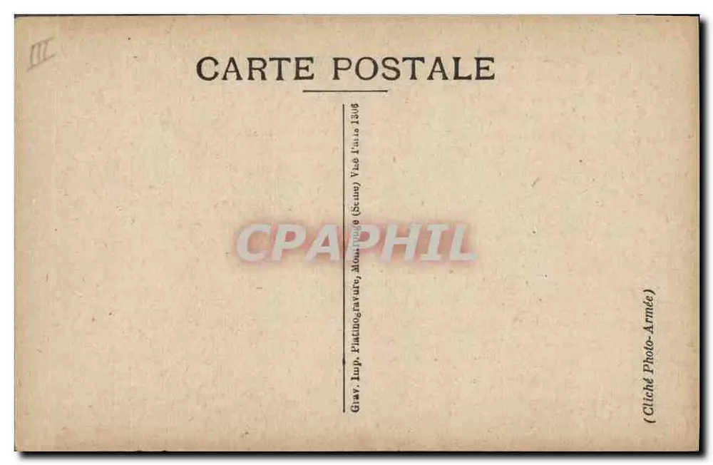 Geral Humbert — retrato militar — Cliché Photo-Armée, série III - Verso