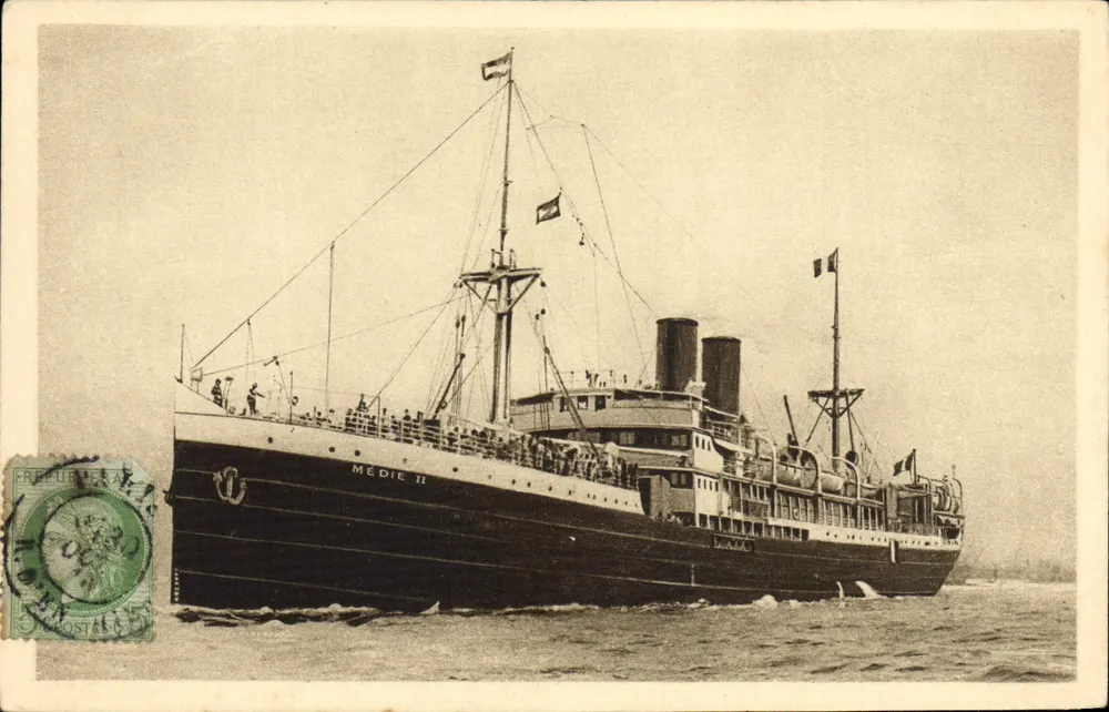 Der Dampfer Médie II — S/S Médie II — Imprimerie M. Audry, Marseille - Vorderseite