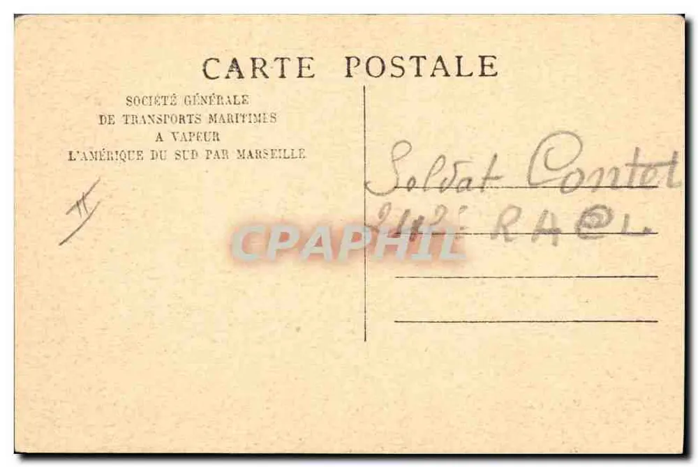 Paquebot "MENDOZA" — navire de la S.G.T.M. — éditeur S.G.T.M. n° 144 - Verso