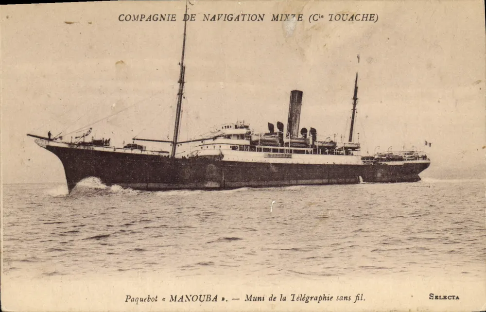 Dampfschiff MANOUBA — Gemischte Schifffahrts-Gesellschaft (Gesellschaft Touache) — Selecta - Vorderseite