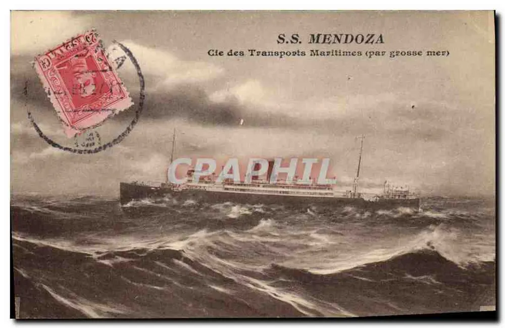 S.S. MENDOZA — Seefahrtsgesellschaft (auf großer See) — Verleger nicht sichtbar - Vorderseite