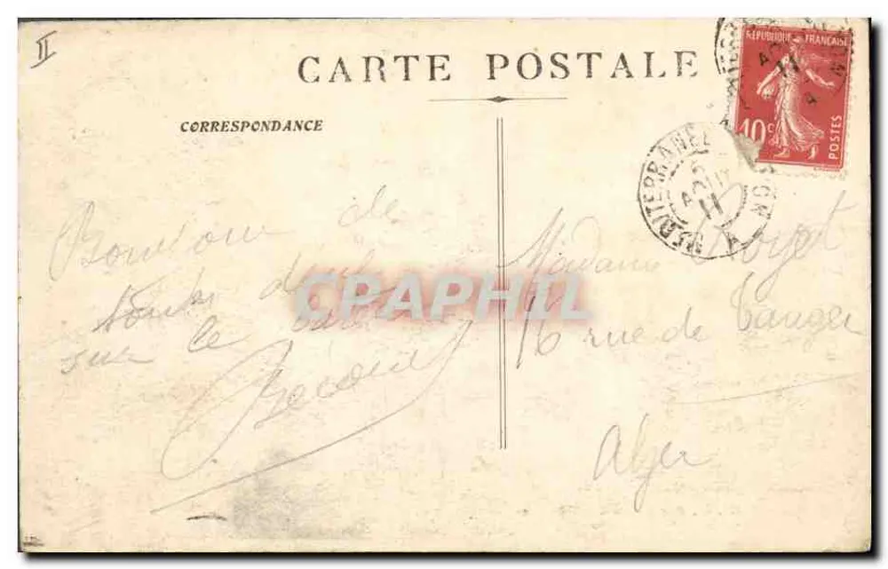 Le « MARÉCHAL-BUGEAUD » — vapeur en mer agitée dans le Golfe de Lion — éditeur H. Grimaud & C°, Marseille - Rückseite