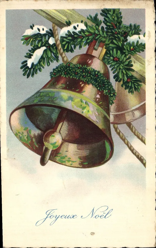 Sinos de Natal — decorados com musgo — editor desconhecido - Frente