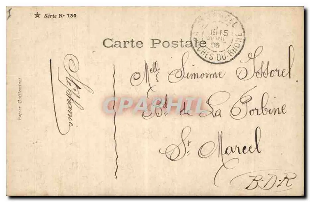 Páscoa das Flores — Editora Papier Goffinental, Série N° 730 - Verso