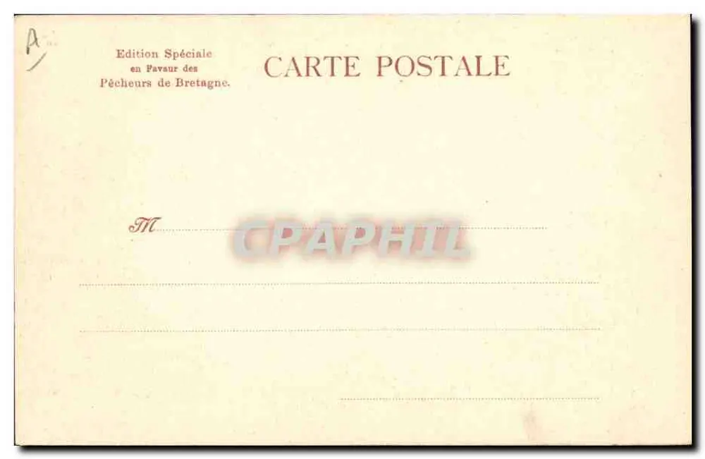 Mulher antiga bretona — em traje tradicional — editada por Raphael Tuok e Filhos, Paris - Verso