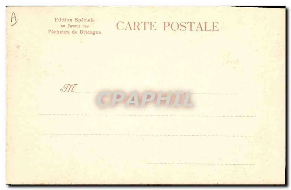 Mulher bretã segurando seus recipientes de grés — editor Raphael Tuck & Fils, Paris — número de série não visível - Verso