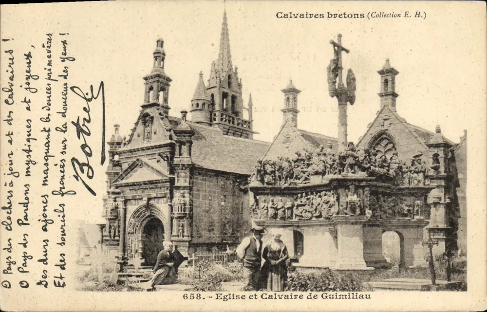 Kirche und Calvarienberg von Guimiliau — Sammlung E. H. — Nr. 658 - Vorderseite
