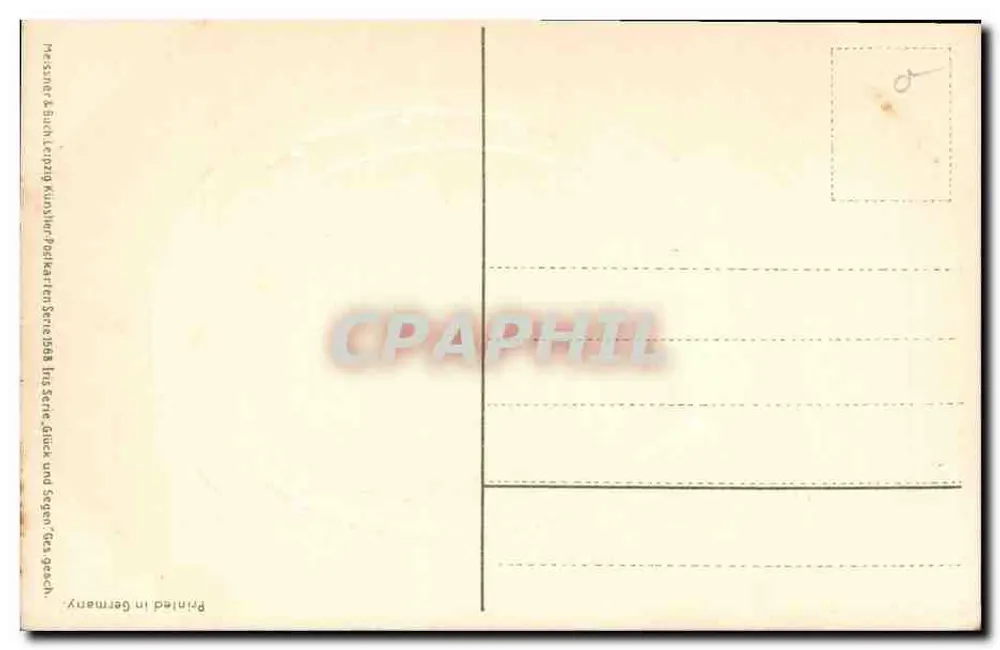 Zwei Kinder nahe einem Küstenweg — Landschaftsszene — Messrs. Birch, Leipzig, Serie 1888 - Rückseite