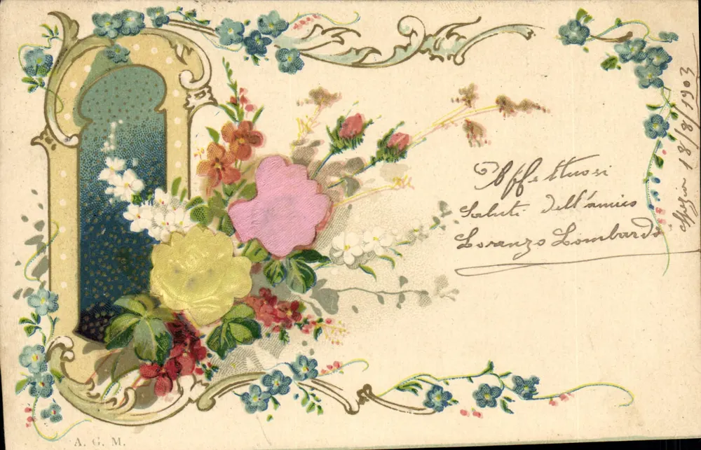 Flores e decorações — A.G.M. — editor A.G.M. n°28 - Frente