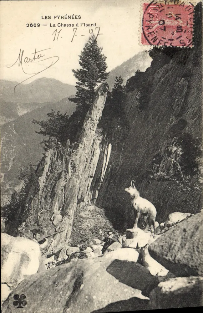 Os Pirineus — Caça ao Ibex — Marteau, n° 2669 - Frente