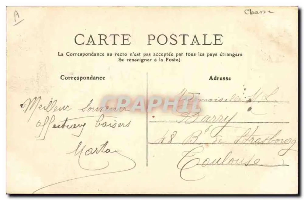 Os Pirineus — Caça ao Ibex — Marteau, n° 2669 - Verso