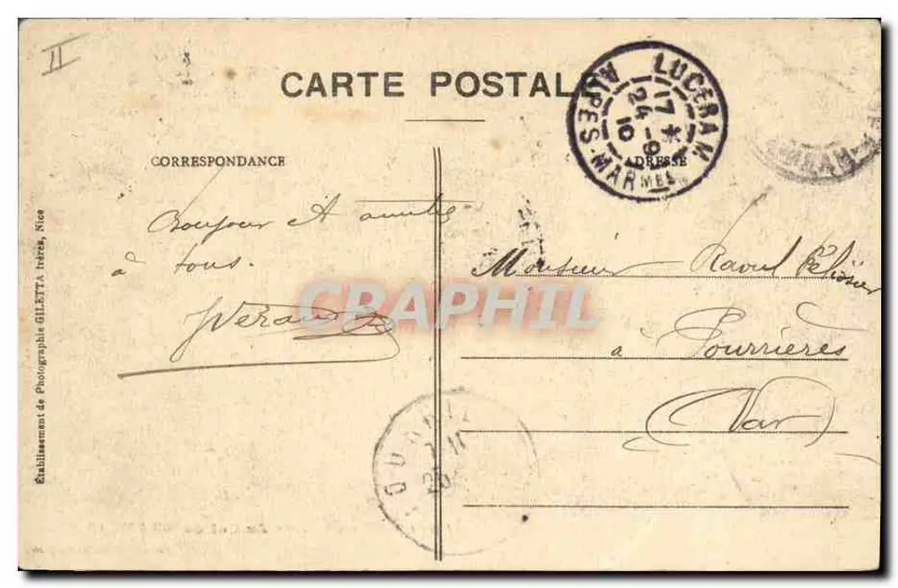I tornanti del Passo di BRAUS — Edizione Gilsetta, fot., Nice — n° 3668 - Verso