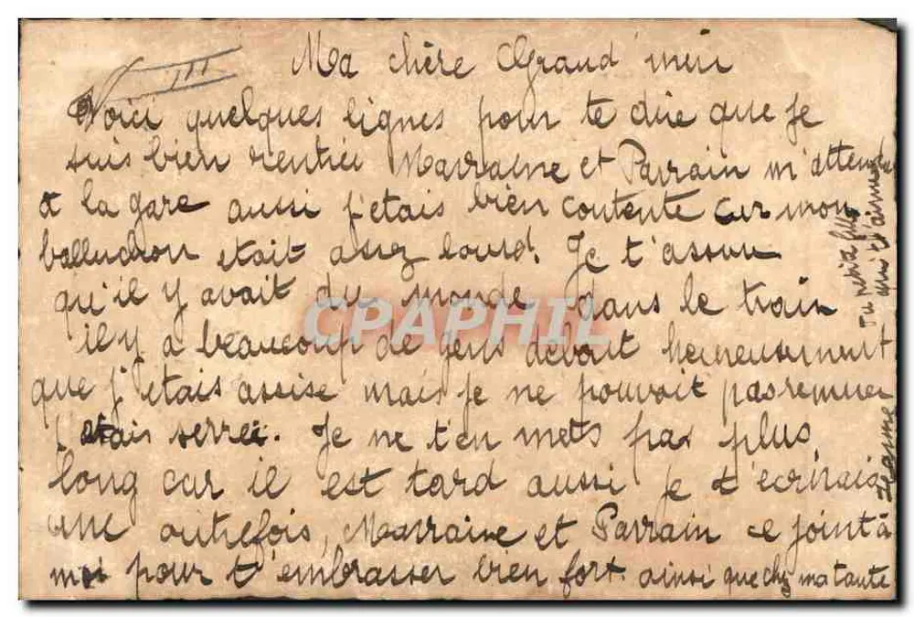 Chantilly — Castelo de Chantilly — gravura de J. Jovienne - Verso