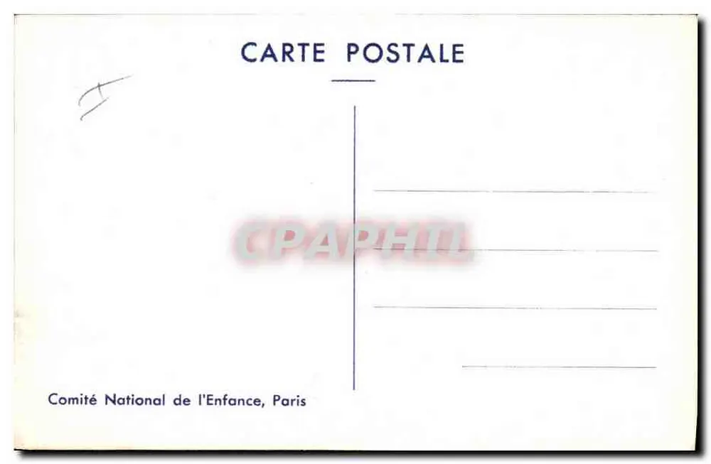 Kinder um ein Wiegen — Nationaler Kinderrat, Paris - Rückseite