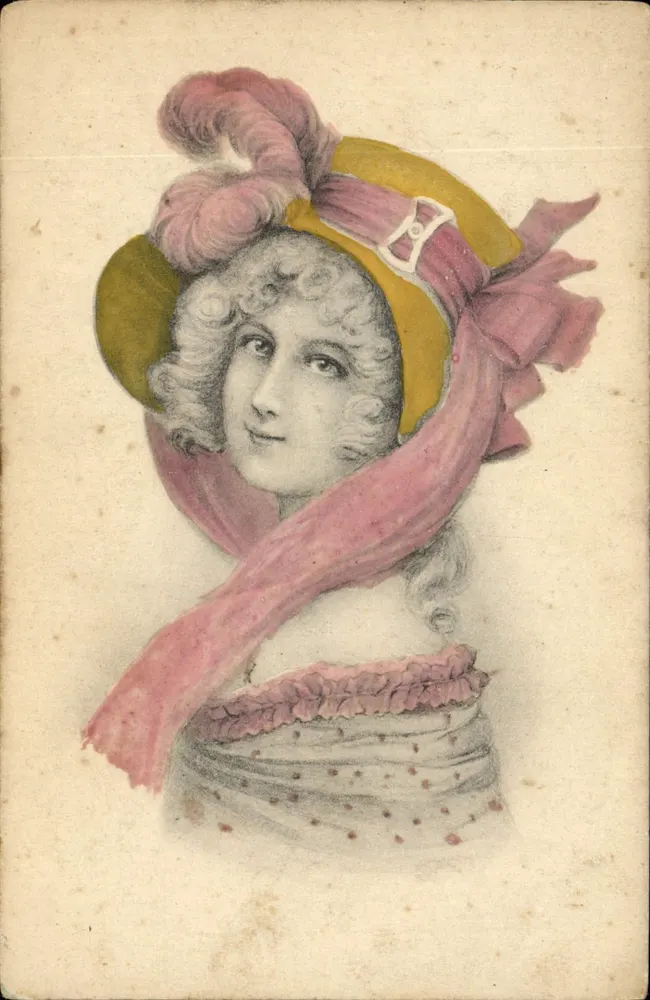 Junge Frau mit Hut — Serie 809 — Verlag C. Bube - Vorderseite