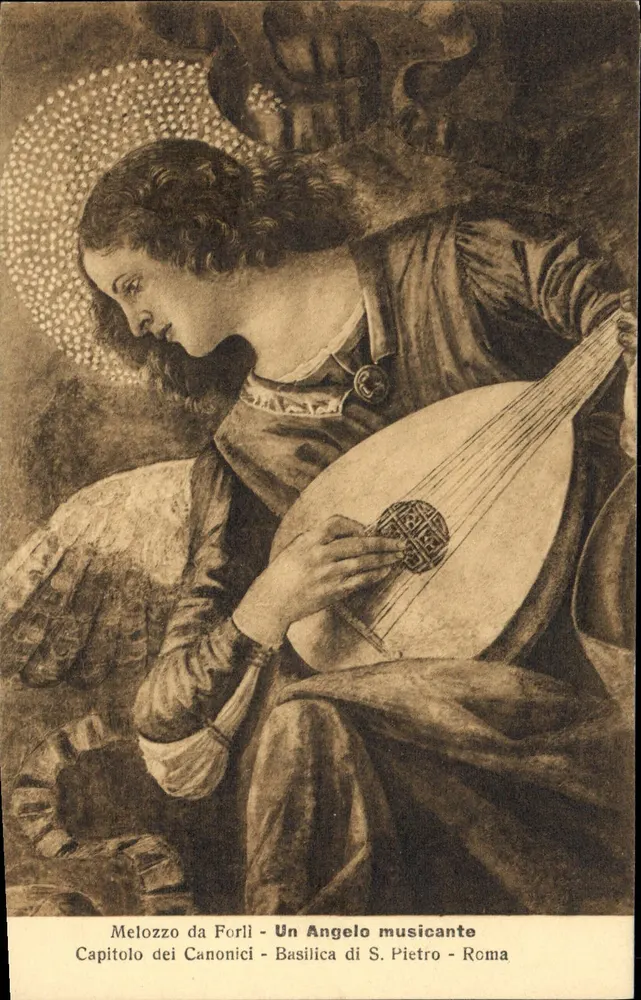 Ein musizierender Engel — Melozzo da Forlì — Basilika Saint-Pierre, Rom - Vorderseite