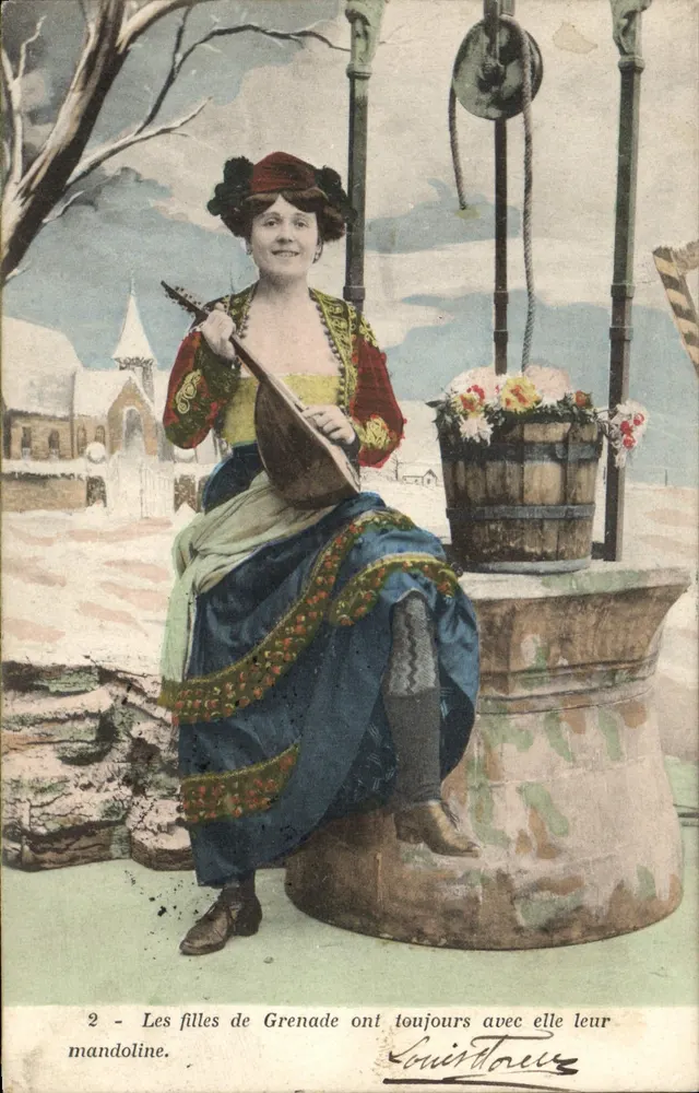 Mädchen von Granada — mit ihren Mandolinen — Louis Doreur - Vorderseite