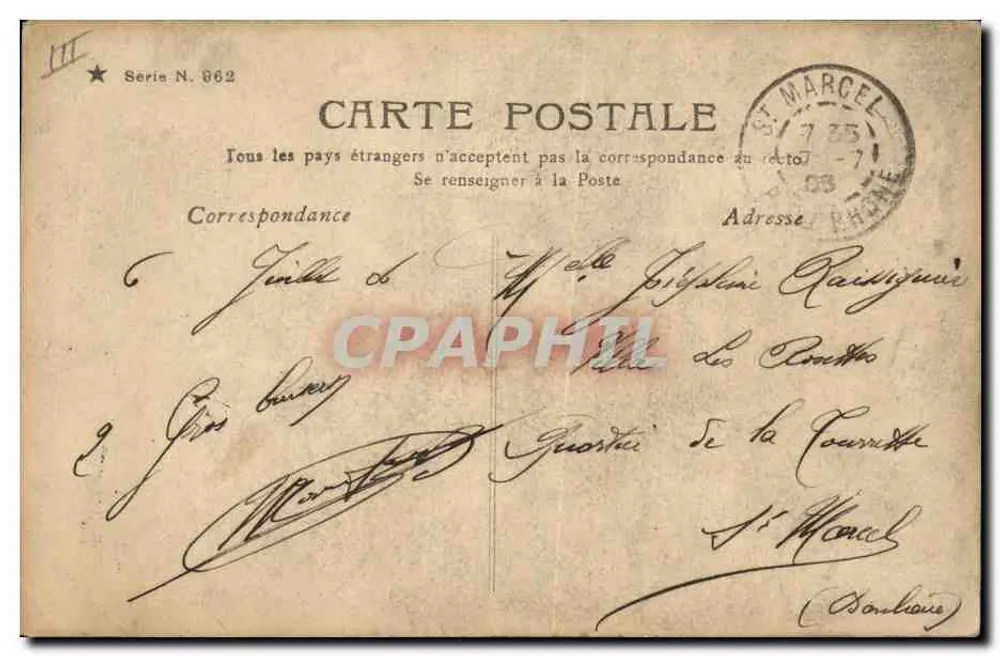 Macaco em uniforme de guarda acompanhado de um cão — L'OREAU PARIS — Série N° 862 - Verso